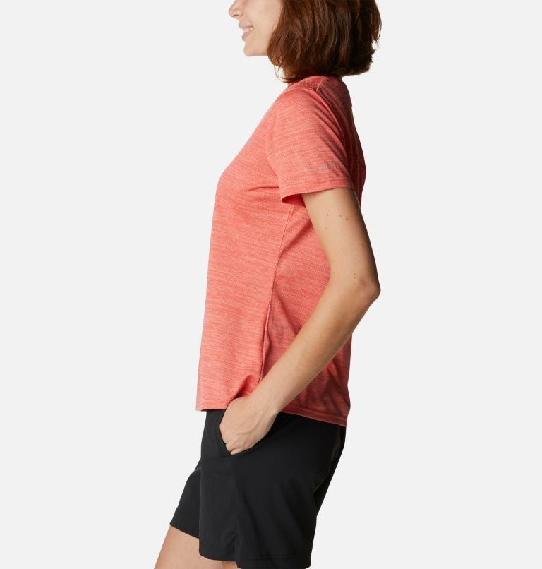 Women's Columbia Alpine Chill Zero Short Sleeve T Shirts Coral | CA-DL583