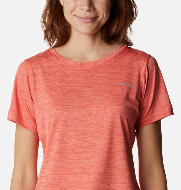 Women's Columbia Alpine Chill Zero Short Sleeve T Shirts Coral | CA-DL583