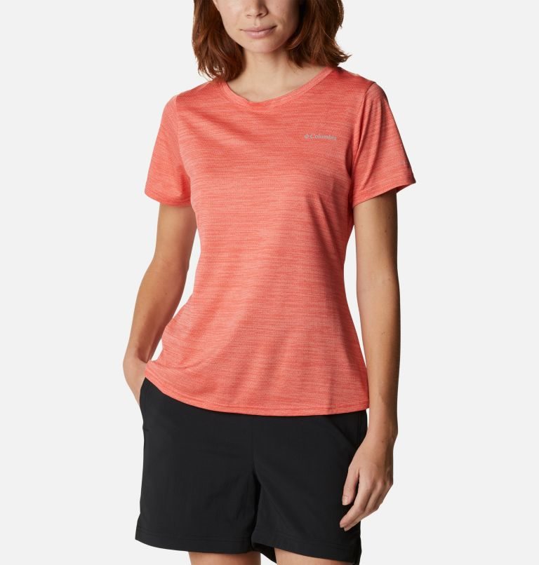 Women\'s Columbia Alpine Chill Zero Short Sleeve T Shirts Coral | CA-DL583