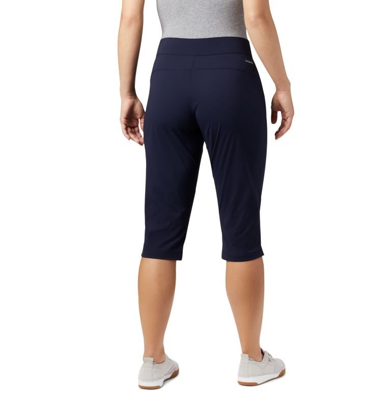 Women's Columbia Anytime Casual Capris Sport Pants Navy | CA-Z4A3L