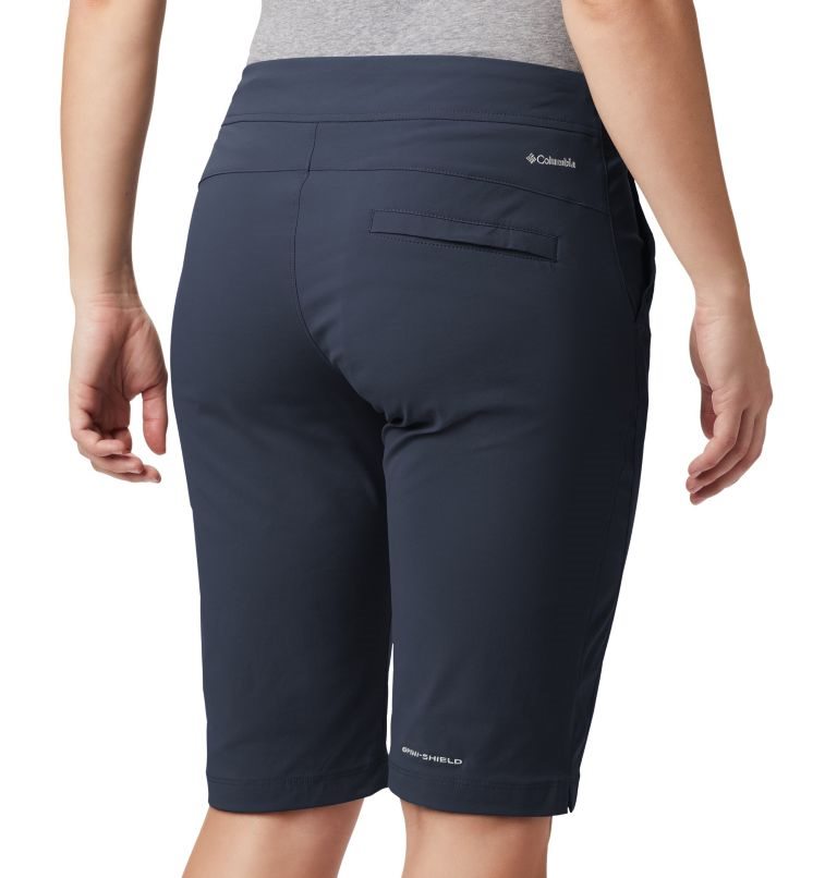 Women's Columbia Anytime Outdoor Long Shorts Navy | CA-AL153