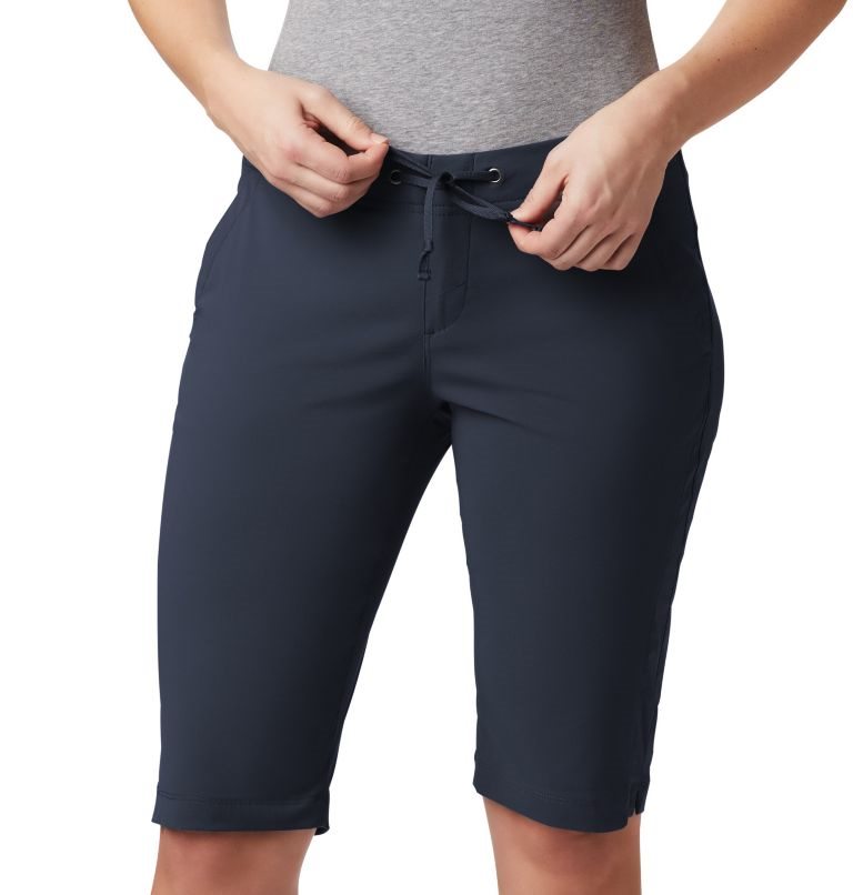 Women's Columbia Anytime Outdoor Long Shorts Navy | CA-AL153