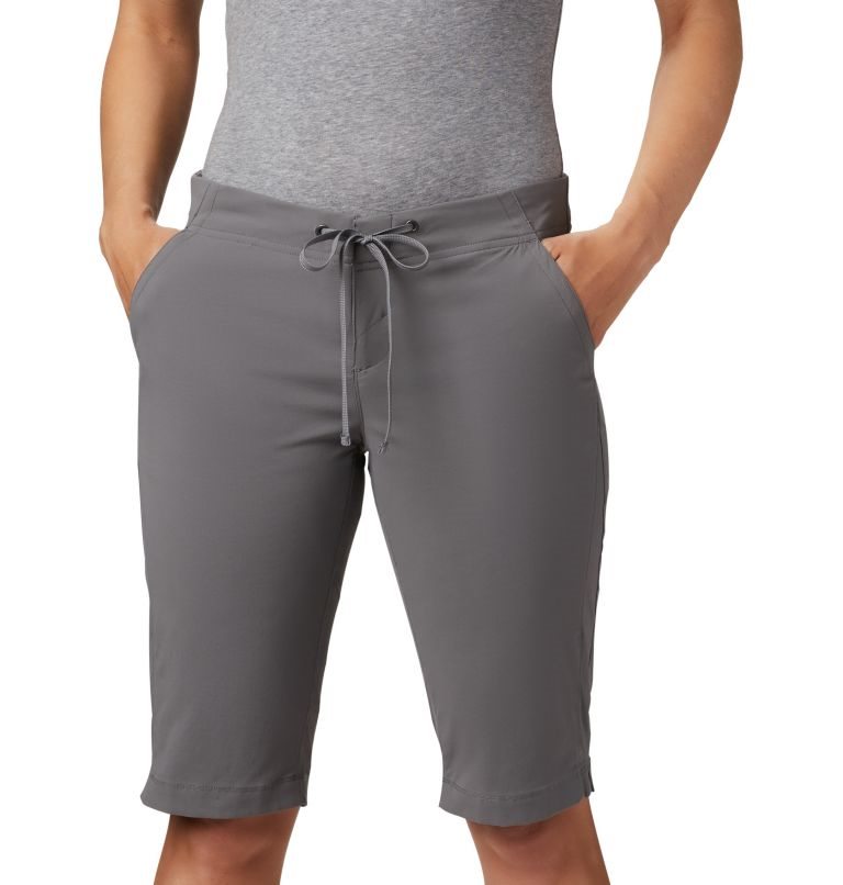 Women's Columbia Anytime Outdoor Long Shorts Grey | CA-F6L38