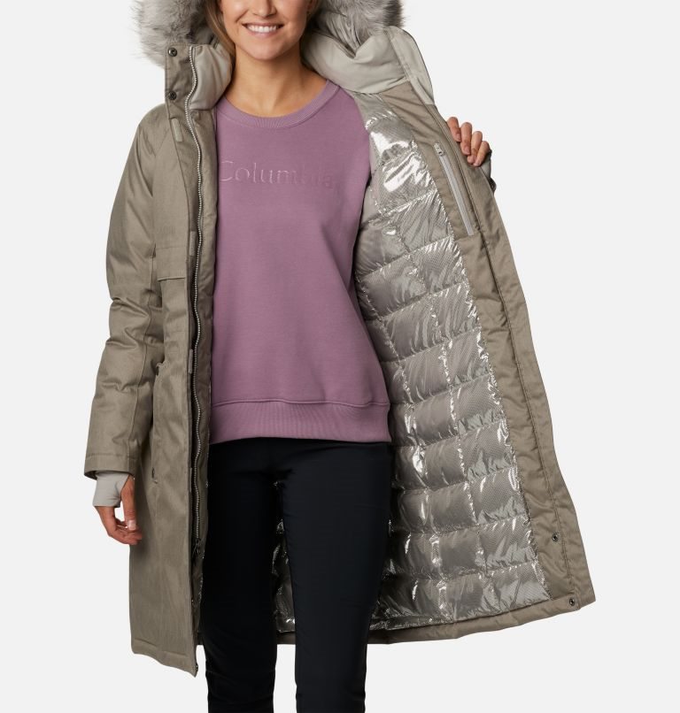 Women's Columbia Apres Arson II Long Down Jackets Grey | CA-E564C