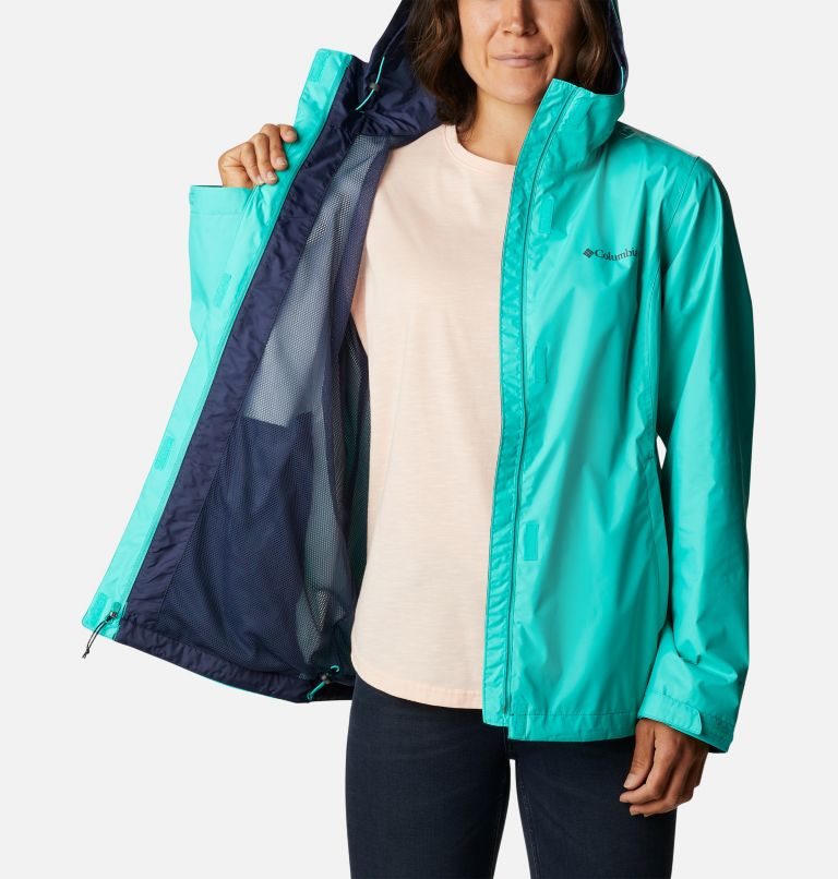 Women's Columbia Arcadia II Rain Jackets Turquoise | CA-GCL01