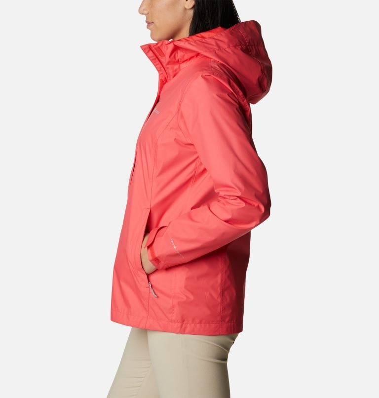 Women's Columbia Arcadia II Rain Jackets Red | CA-O3CA5