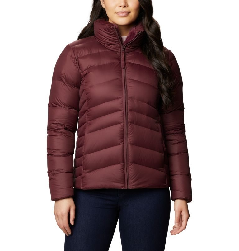 Women\'s Columbia Autumn Park Down Jackets Burgundy | CA-Q5L16