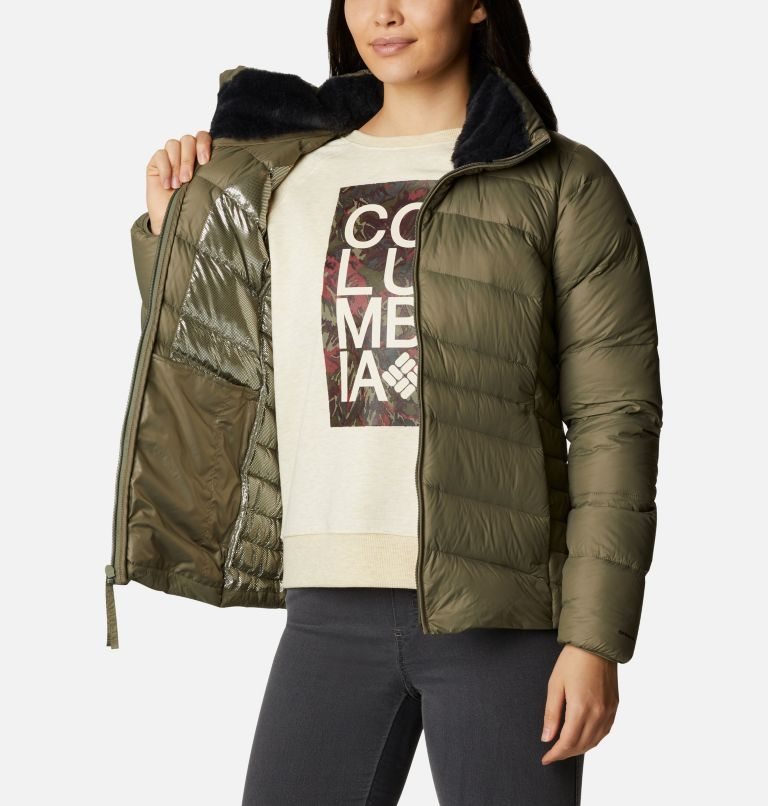 Women's Columbia Autumn Park Down Jackets Olive | CA-YA1L5