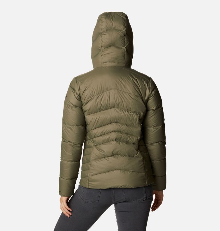 Women's Columbia Autumn Park Hooded Down Jackets Olive | CA-AAL46