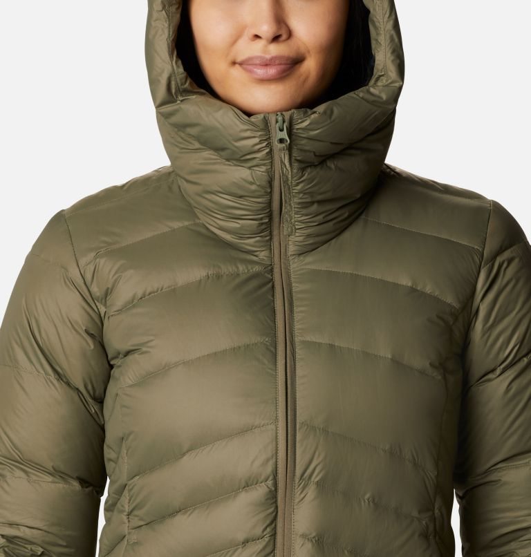 Women's Columbia Autumn Park Hooded Down Jackets Olive | CA-AAL46