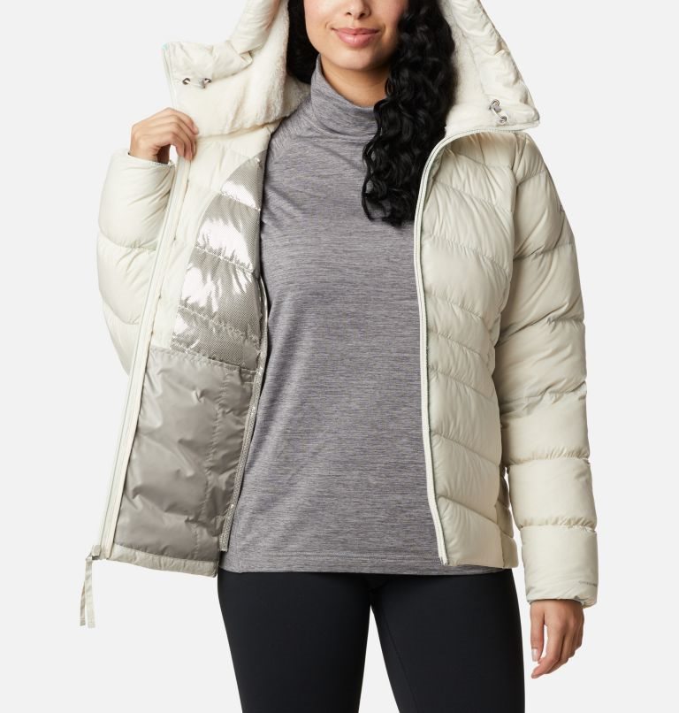 Women's Columbia Autumn Park Hooded Down Jackets Cream | CA-P04AC