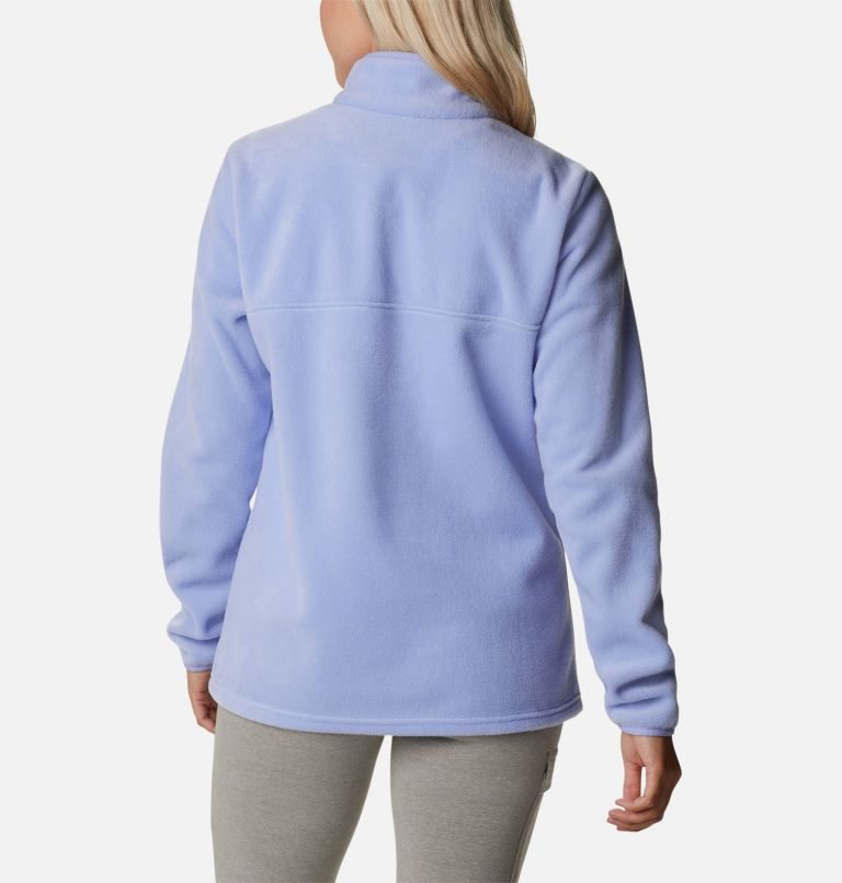 Women's Columbia Benton Springs 1/2 Snap Sweatshirts Light Blue | CA-R0C41