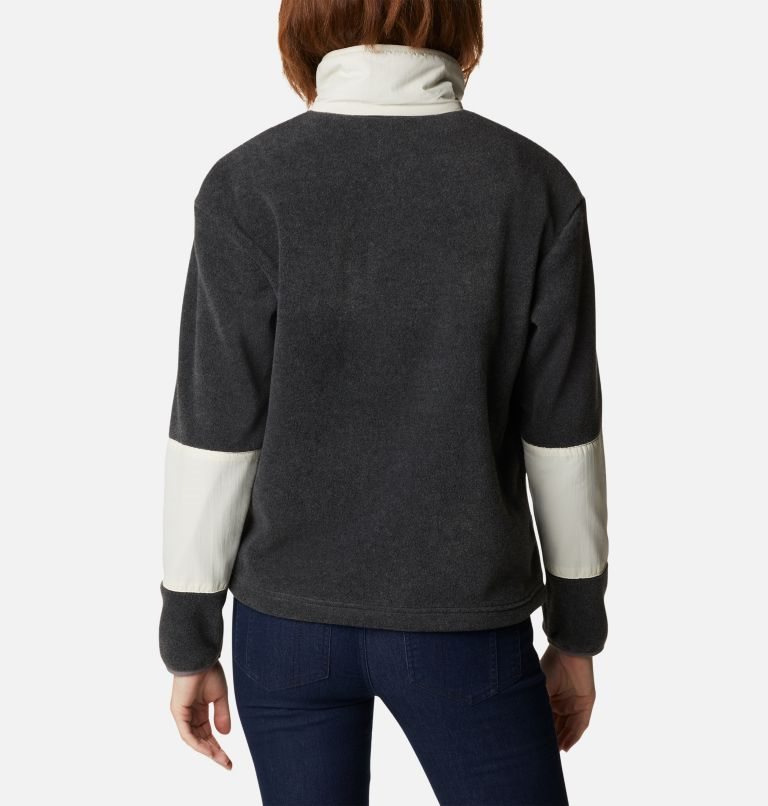 Women's Columbia Benton Springs Crop Sweatshirts Dark Grey | CA-MA48L