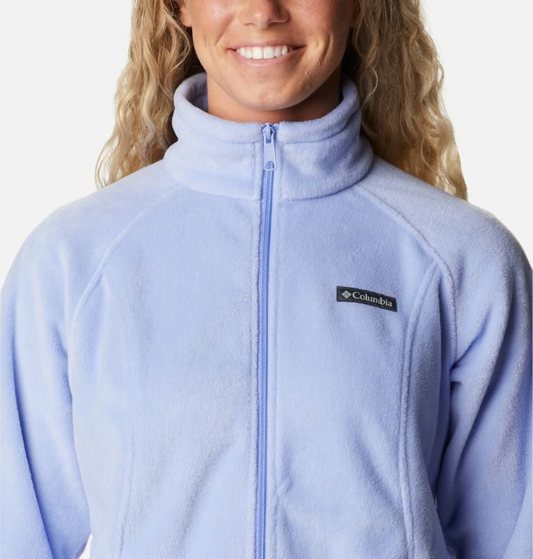 Women's Columbia Benton Springs Full Zip Fleece Jackets Light Blue | CA-A140C