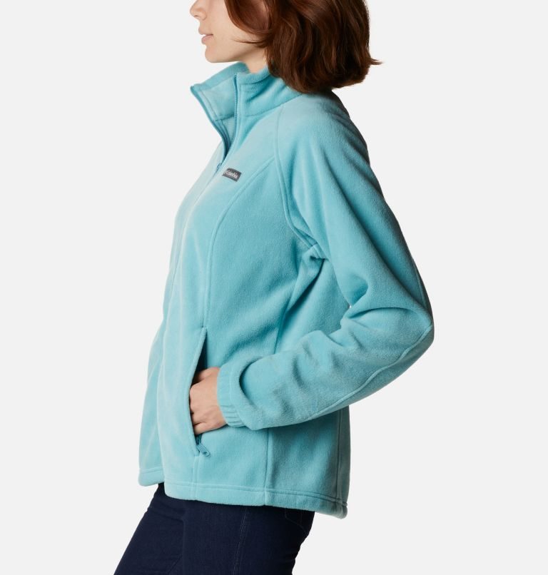 Women's Columbia Benton Springs Full Zip Fleece Jackets Turquoise | CA-FAL35