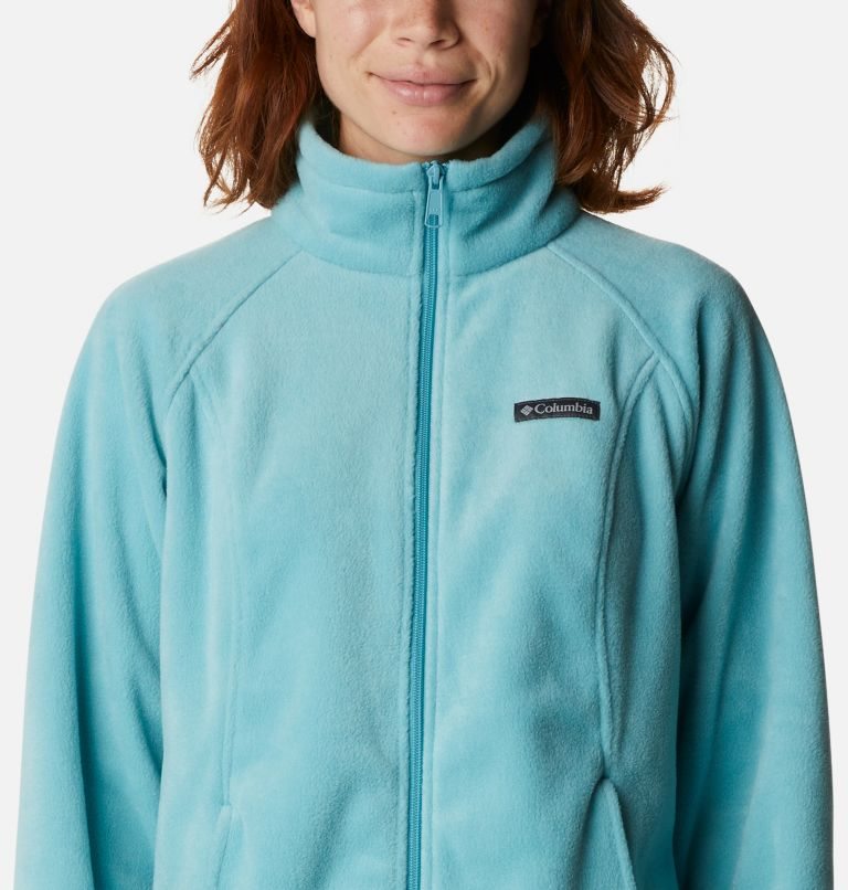 Women's Columbia Benton Springs Full Zip Fleece Jackets Turquoise | CA-FAL35