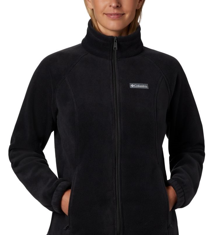 Women's Columbia Benton Springs Full Zip Fleece Jackets Black | CA-L105C