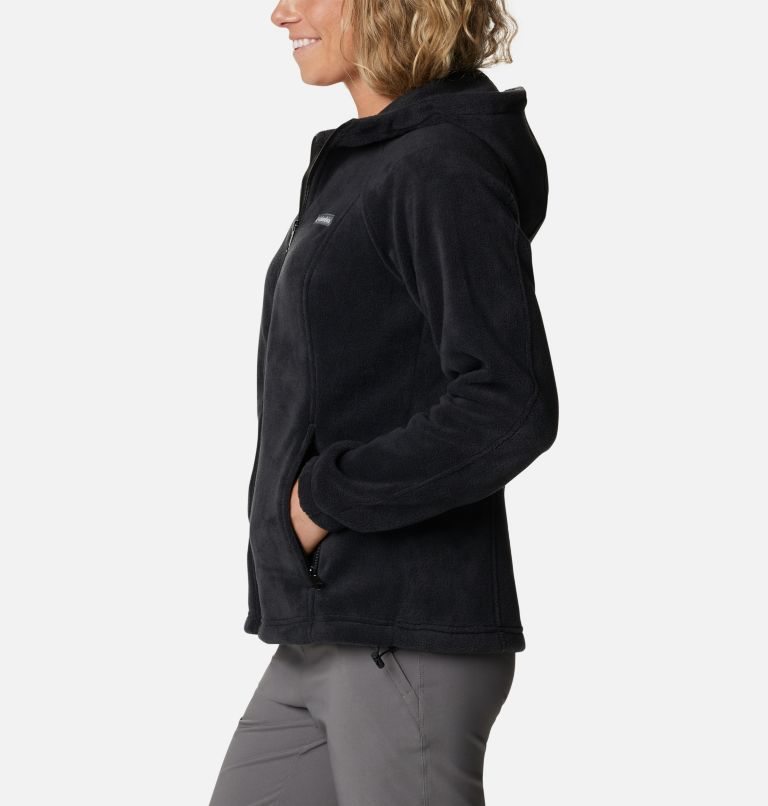 Women's Columbia Benton Springs Full Zip Fleece Jackets Black | CA-N54L0