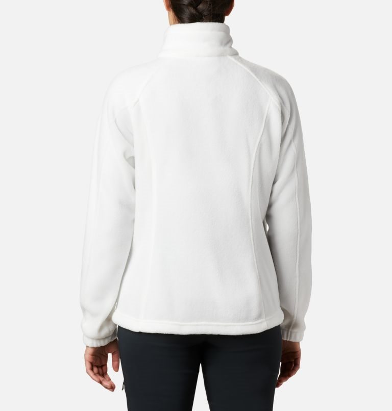 Women's Columbia Benton Springs Full Zip Fleece Jackets White | CA-O48LA