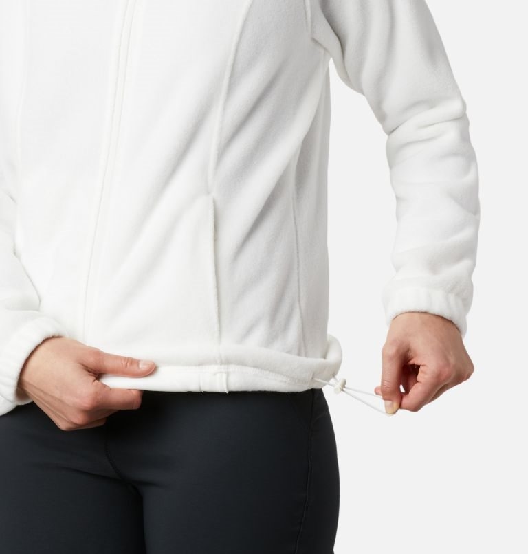 Women's Columbia Benton Springs Full Zip Fleece Jackets White | CA-O48LA