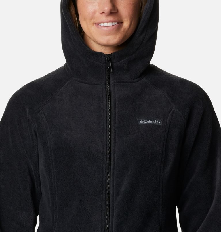 Women's Columbia Benton Springs Full Zip Fleece Jackets Black | CA-VA1L5