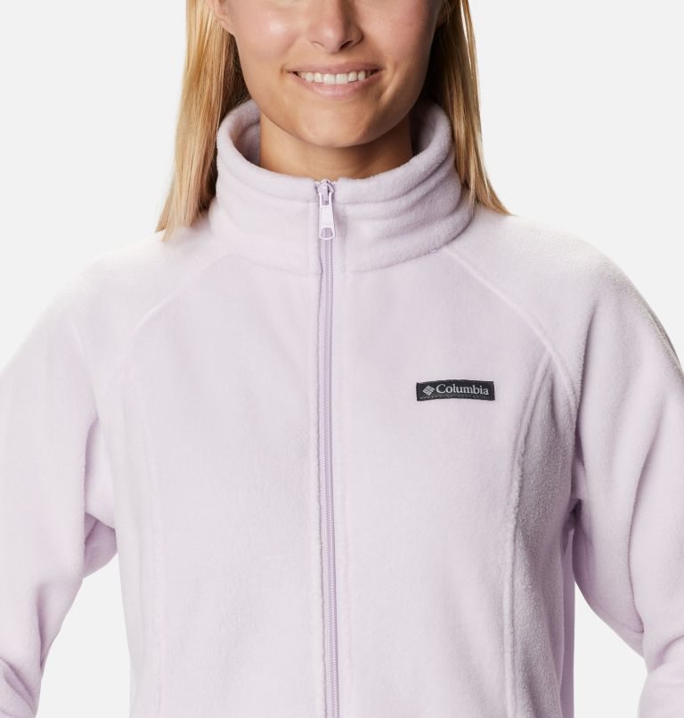 Women's Columbia Benton Springs Full Zip Fleece Jackets Pink | CA-Y061A