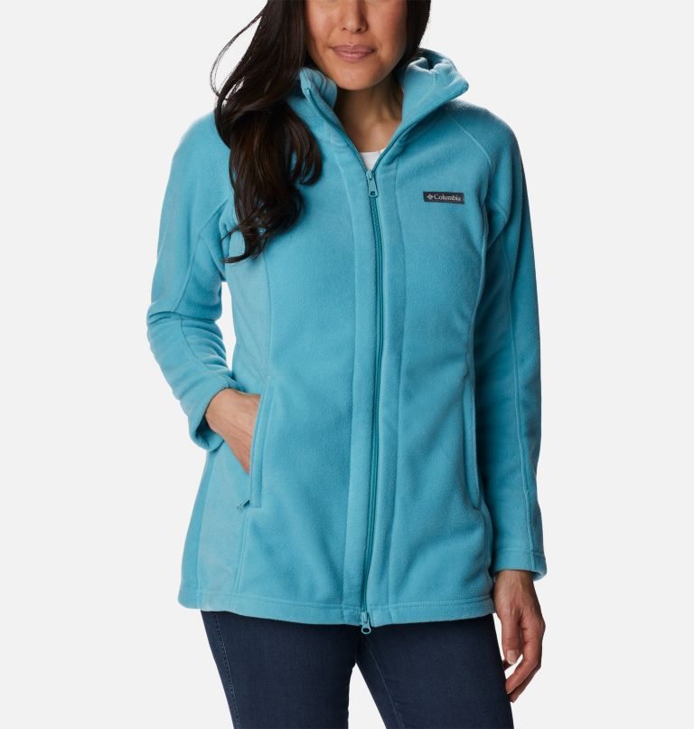 Women\'s Columbia Benton Springs II Long Fleece Jackets Turquoise | CA-ECA50