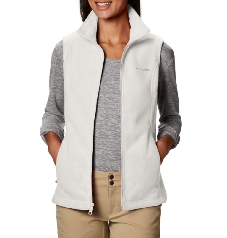 Women's Columbia Benton Springs Vest White | CA-T4C35