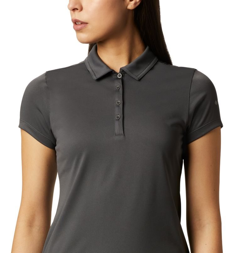 Women's Columbia Birdie Golf Polo Shirts Black | CA-B3081