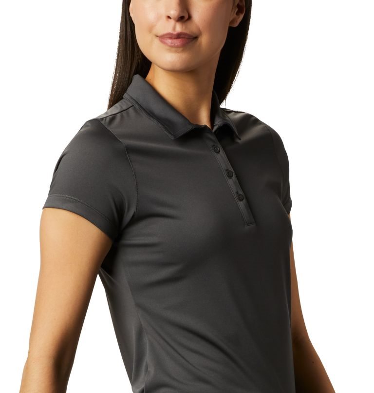 Women's Columbia Birdie Golf Polo Shirts Black | CA-B3081