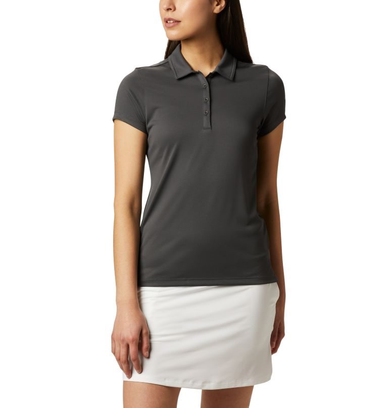 Women\'s Columbia Birdie Golf Polo Shirts Black | CA-B3081