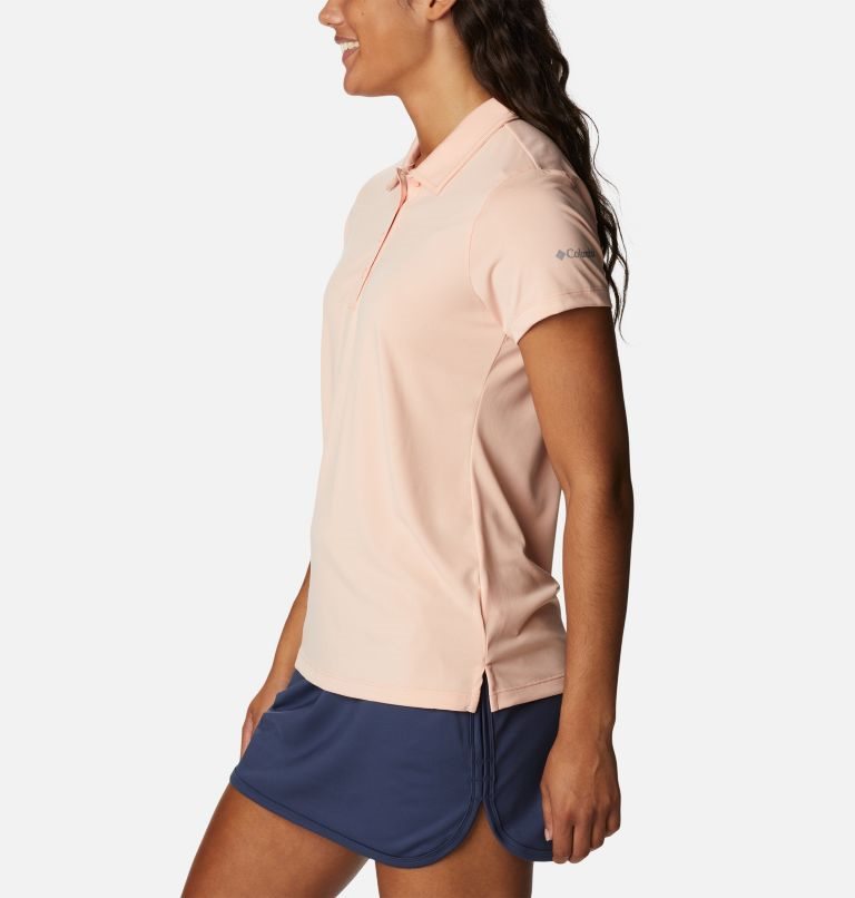 Women's Columbia Birdie Golf Polo Shirts Coral | CA-NL360