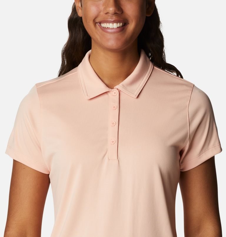 Women's Columbia Birdie Golf Polo Shirts Coral | CA-NL360