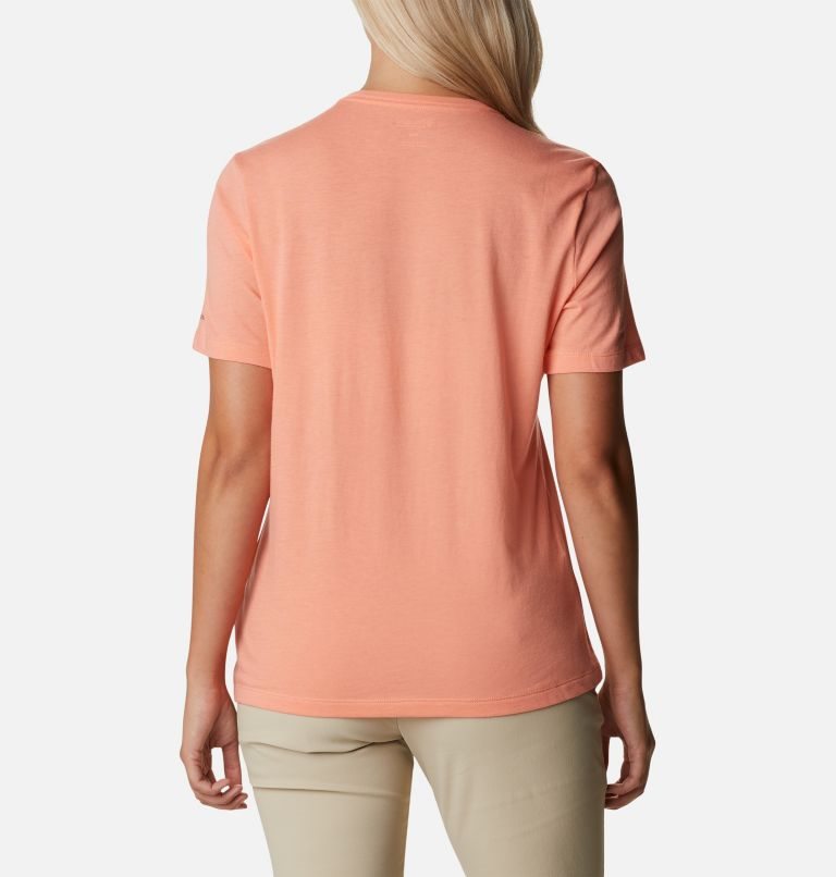 Women's Columbia Bluebird Day Relaxed Crew Neck T Shirts Coral | CA-HAC30