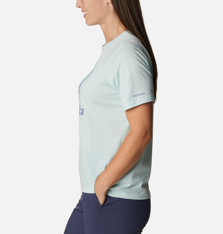 Women's Columbia Bluebird Day Relaxed Crew Neck T Shirts Mint | CA-Q3648