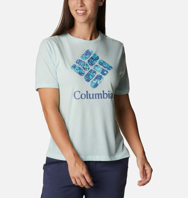 Women's Columbia Bluebird Day Relaxed Crew Neck T Shirts Mint | CA-Q3648