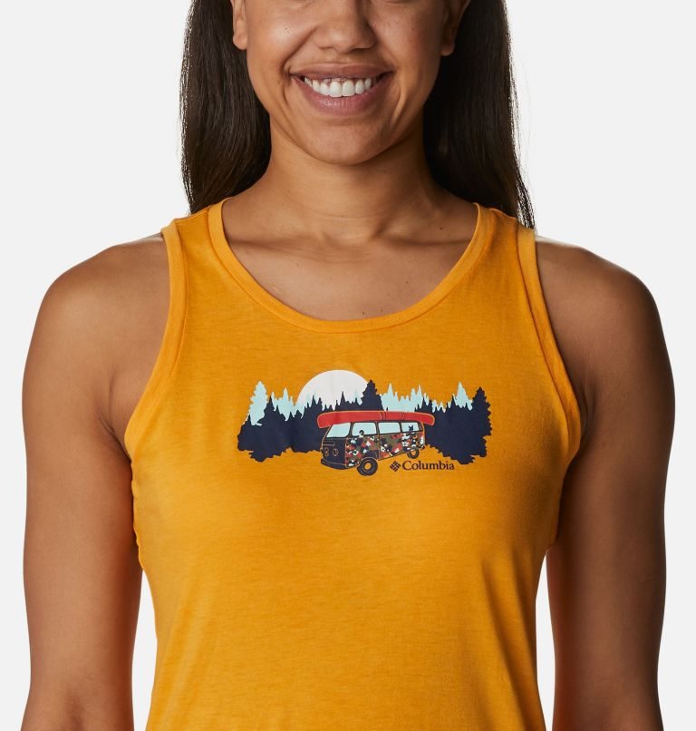 Women's Columbia Bluff Mesa Tanks Mango | CA-O364C