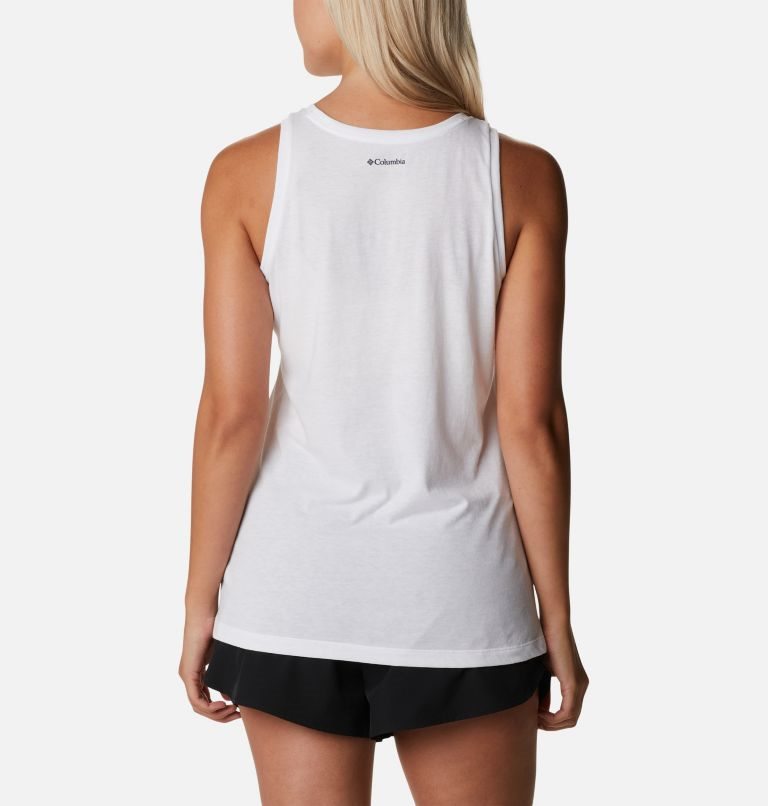 Women's Columbia Bluff Mesa Tanks White | CA-G85C3