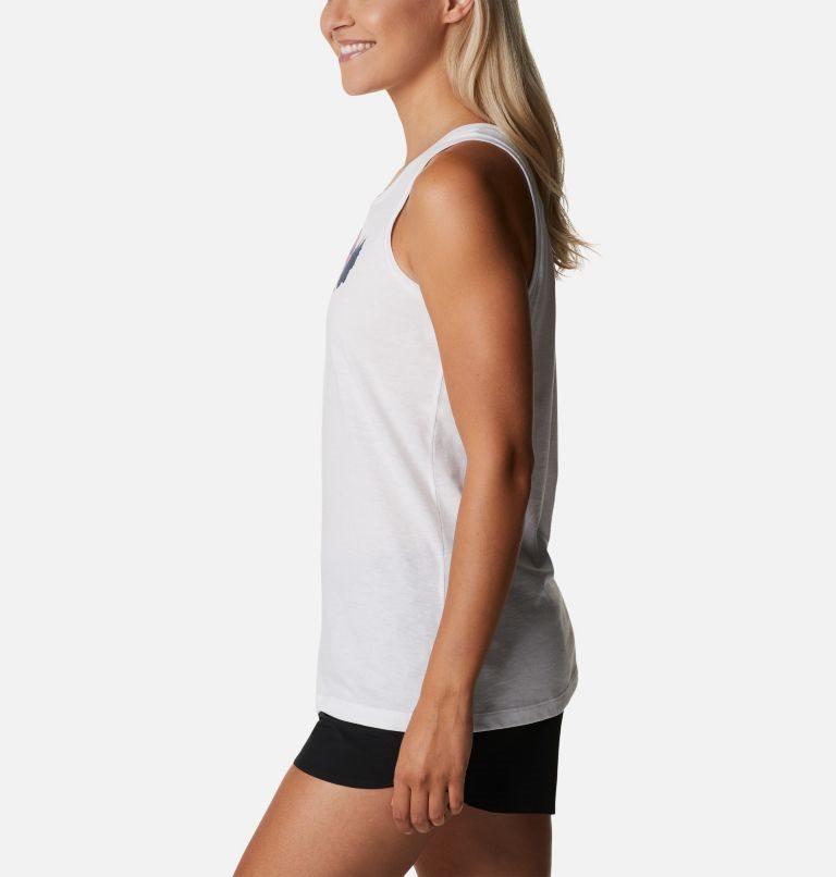 Women's Columbia Bluff Mesa Tanks White | CA-G85C3