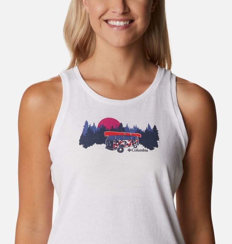 Women's Columbia Bluff Mesa Tanks White | CA-G85C3