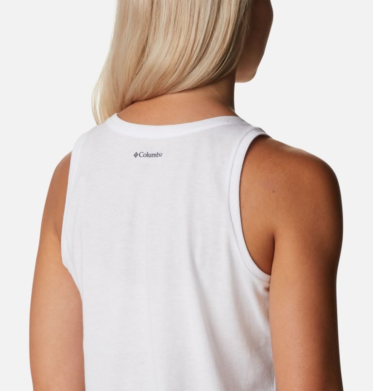 Women's Columbia Bluff Mesa Tanks White | CA-G85C3