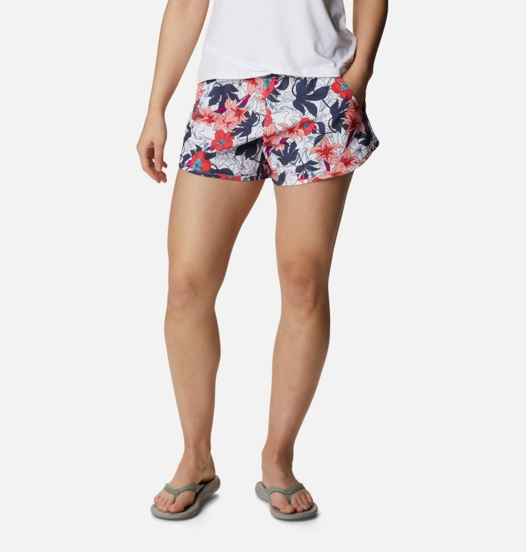 Women\'s Columbia Bogata Bay Stretch Printed Shorts Flower | CA-H586L