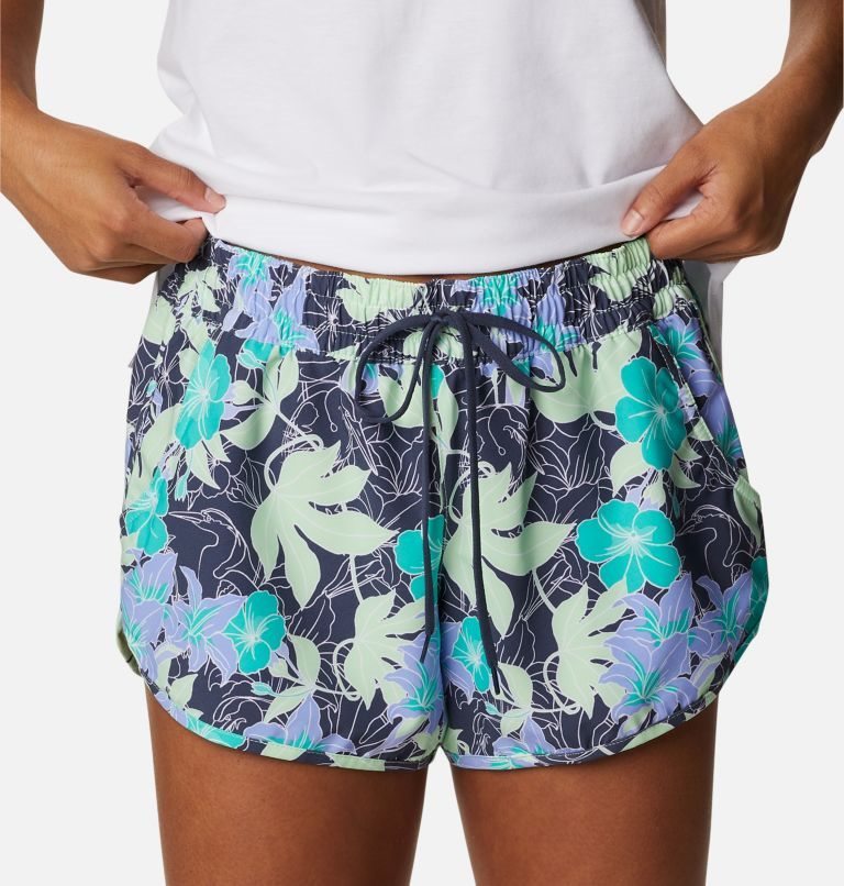 Women's Columbia Bogata Bay Stretch Printed Shorts Flower | CA-Q10AC