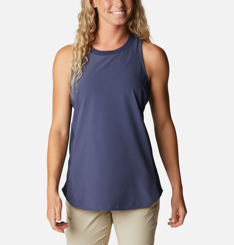 Women\'s Columbia Bowen Lookout Tanks Navy | CA-H05AL