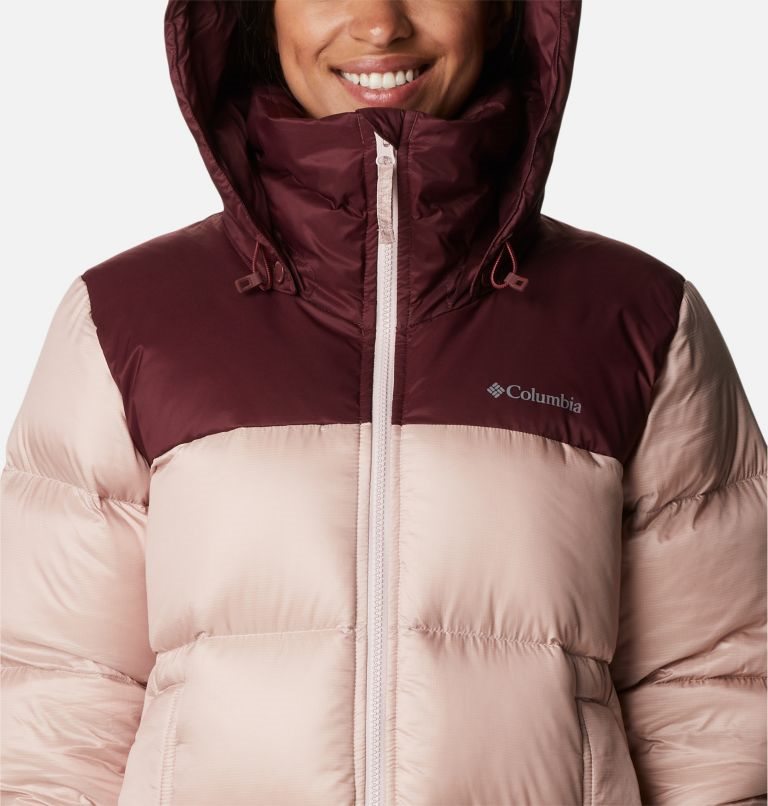 Women's Columbia Bulo Point Omni-Heat Infinity Down Jackets Pink / Burgundy | CA-E6154