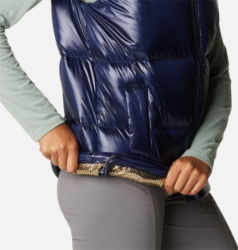 Women's Columbia Bulo Point Omni-Heat Infinity Down Vest Navy | CA-IC308