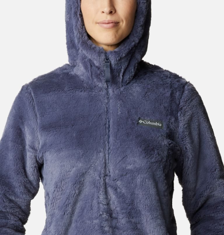 Women's Columbia Bundle Up Fleece Hoodie Navy | CA-IA501