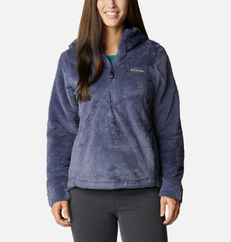 Women\'s Columbia Bundle Up Fleece Hoodie Navy | CA-IA501