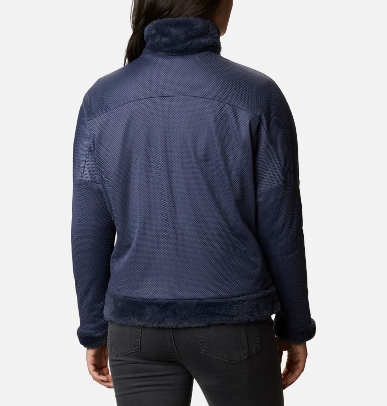 Women's Columbia Bundle Up Full Zip Fleece Jackets Navy | CA-YA4C5