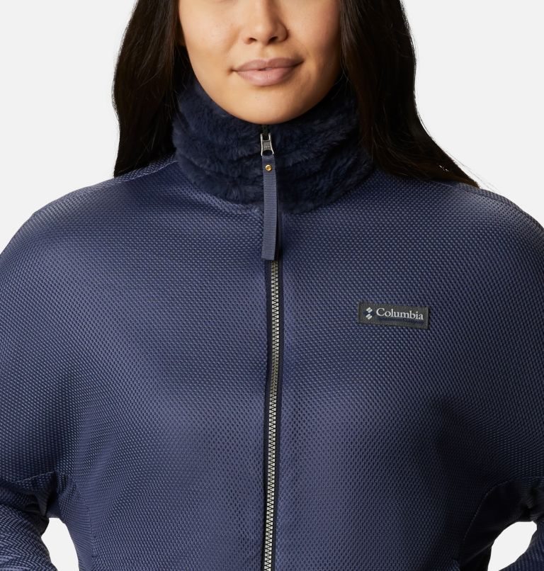 Women's Columbia Bundle Up Full Zip Fleece Jackets Navy | CA-YA4C5